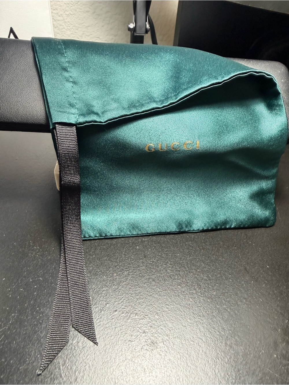 Gucci Green Satin Dust Bag Pouch